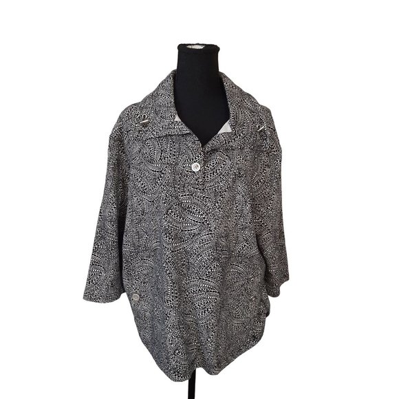 Weekends By Chico's Tops - Weekends By Chico's Blue Top with pockets High Collar Size 2 Casual Classic